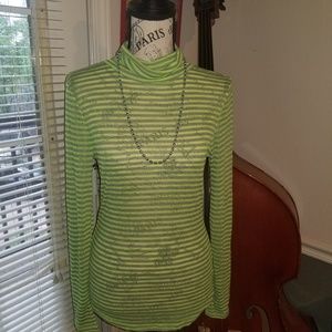 Green and grey turtleneck